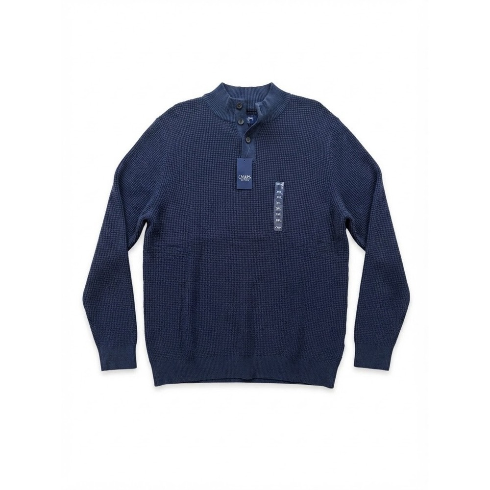 Chaps 2X Men's Sweater New Blue Winter Designer Knit Warm Crewneck